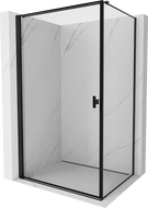 Mexen Mist-B  Left Hinged Shower Enclosure 70 x 75 cm, Black Frame, Black - 8A2T-070-075-70-70-L