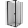 Mexen Mist-B left pivot shower cabin 80 x 80 cm, black frame, black - 8A2T-080-080-70-70-L