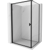 Mexen Mist-B shower enclosure left hinged 90 x 85 cm, black frame, black - 8A2T-090-085-70-70-L