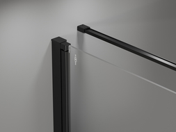 Mexen Mist-B Shower Enclosure Swing Left 70 x 100 cm, Black Frame, Black - 8A2T-070-100-70-70-L