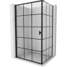 Mexen Mist-B left-hinged shower cabin 90 x 75 cm, black grid, black - 8A2T-090-075-70-77-L