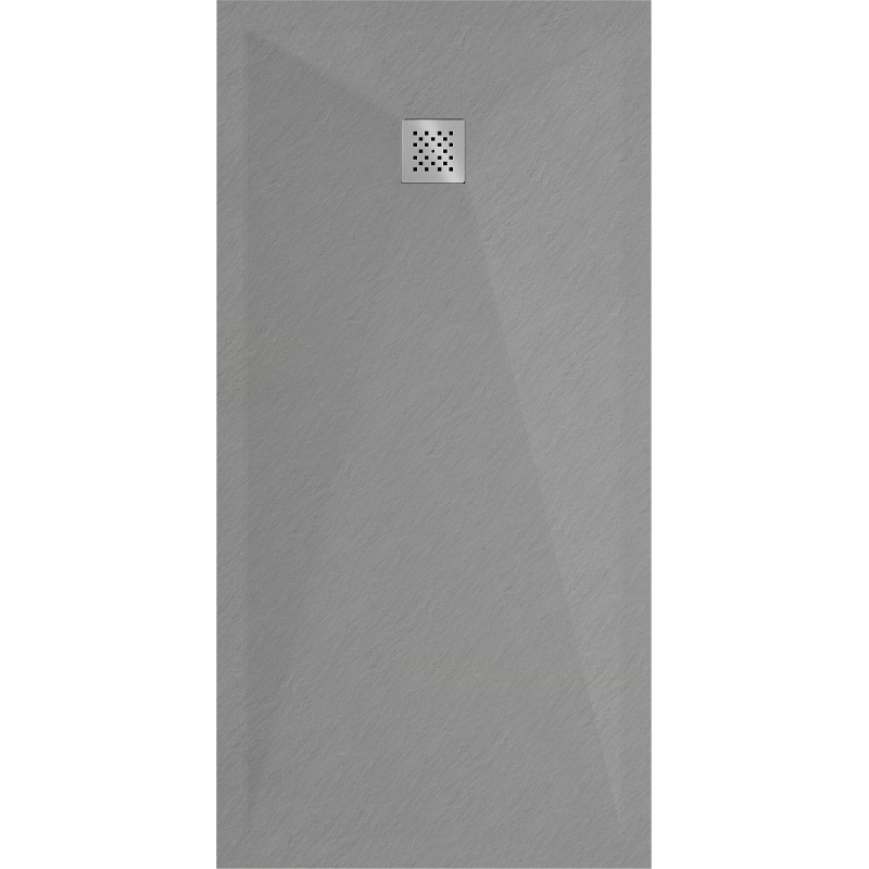 Mexen Stone+ rectangular composite shower tray 180 x 90 cm, grey-concrete - 44619018
