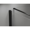 Mexen Mist-B left swing shower cabin 100 x 110 cm, black mesh, black - 8A2T-100-110-70-77-L