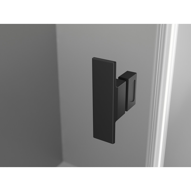 Mexen Mist-B left swing shower cabin 100 x 110 cm, black mesh, black - 8A2T-100-110-70-77-L