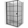 Mexen Mist-B  pivot shower cabin left 100 x 110 cm, black grid, black - 8A2T-100-110-70-77-L
