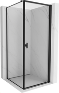 Mexen Mist-B right hinged shower cabin 70 x 70 cm, black frame, black - 8A2T-070-070-70-70-P