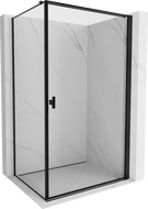 Mexen Mist-B right hinged shower enclosure 100 x 70 cm, black frame, black - 8A2T-100-070-70-70-P