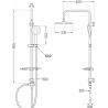 Mexen T67 shower column, Chrome/White - 798676793-00