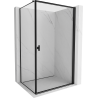 Mexen Mist-B right pivot shower enclosure 80 x 90 cm, black frame, black - 8A2T-080-090-70-70-P