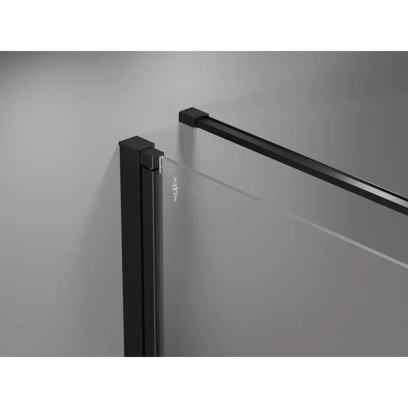 Mexen Mist-B right hinged shower enclosure 70 x 100 cm, black frame, black - 8A2T-070-100-70-70-P