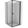 Mexen Mist-B hinged shower cabin right 100 x 100 cm, black frame, black - 8A2T-100-100-70-70-P