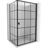 Mexen Mist-B right swing shower cabin 90 x 70 cm, black grid, black - 8A2T-090-070-70-77-P