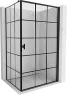 Mexen Mist-B shower enclosure swinging right 100 x 70 cm, black grid, black - 8A2T-100-070-70-77-P