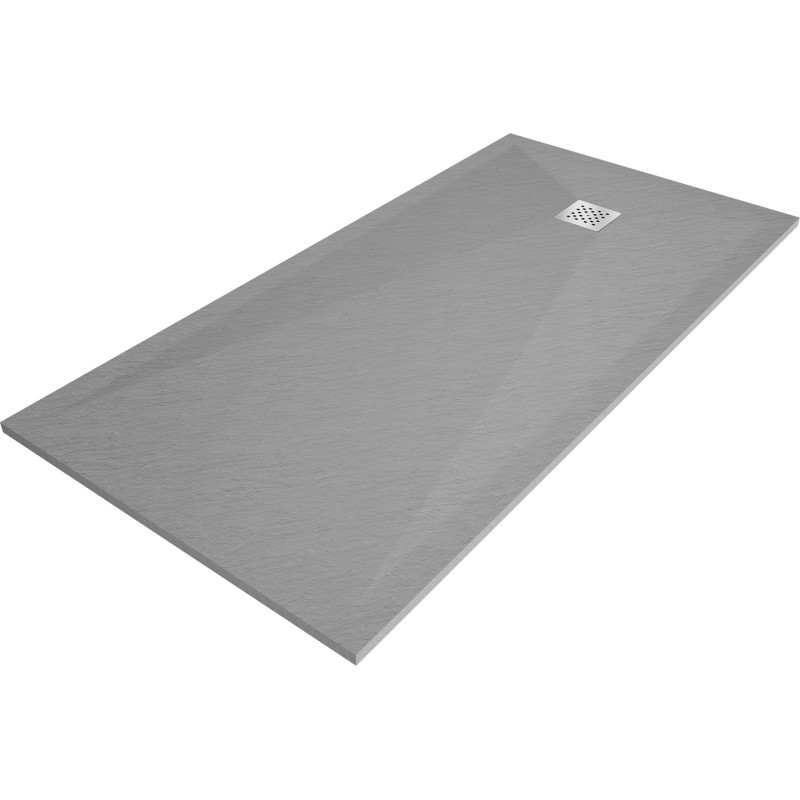 Mexen Stone+ composite rectangular shower tray 160 x 100 cm, gray-concrete - 44611016