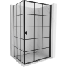 Mexen Mist-B  right hinged shower enclosure 90 x 110 cm, black grid, black - 8A2T-090-110-70-77-P