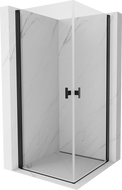 Mexen Mist-B Duo Hinged Shower Enclosure 75 x 75 cm, Transparent, Black - 8A2-075-075-70-00