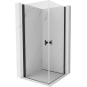 Mexen Mist-B Duo shower enclosure hinged 80 x 80 cm, transparent, black - 8A2-080-080-70-00