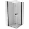 Mexen Mist-B Duo Hinged Shower Enclosure 85 x 85 cm, Transparent, Black - 8A2-085-085-70-00