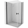 Mexen Mist-B Duo pivot shower enclosure 90 x 85 cm, transparent, black - 8A2-090-085-70-00