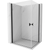 Mexen Mist-B Duo shower enclosure hinged 90 x 85 cm, transparent, black - 8A2-090-085-70-00