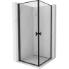 Mexen Mist-B Duo Hinged Shower Cabin 70 x 70 cm, Black Frame, Black - 8A2-070L-070P-70-70