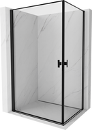Mexen Mist-B Duo 100 x 80 cm Hinged Shower Enclosure, Black Frame, Black - 8A2-100L-080P-70-70