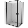 Mexen Mist-B Duo pivot shower enclosure 100 x 90 cm, black frame, black - 8A2-100L-090P-70-70