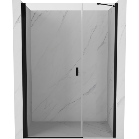 Mexen Mist-B 100 cm Hinged Shower Door, Transparent, Black - 8A2-100-001-70-00