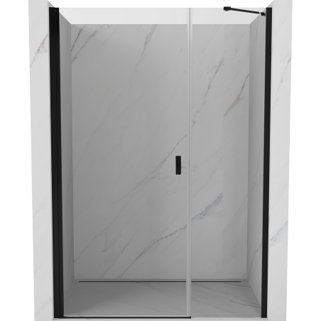 Mexen Mist-B 120 cm Hinged Shower Door, Transparent, Black - 8A2-120-001-70-00