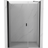 Mexen Mist-B 120 cm Hinged Shower Doors, Transparent, Black - 8A2-120-001-70-00