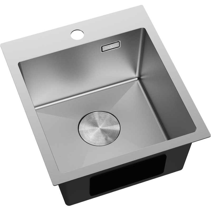 Mexen Solix stainless steel sink, 1-bowl 400 x 450 mm, inox - 6401401000-01
