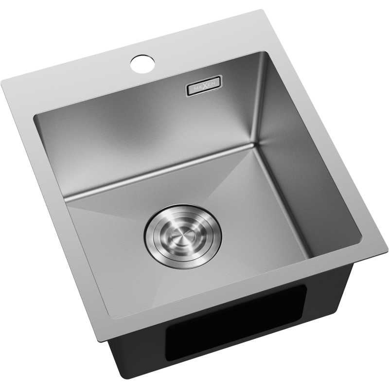 Mexen Solix stainless steel sink, 1-bowl 400 x 450 mm, inox - 6401401000-01
