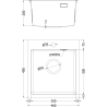 Mexen Solix stainless steel sink 1-bowl 400 x 450 mm, inox - 6401401000-01