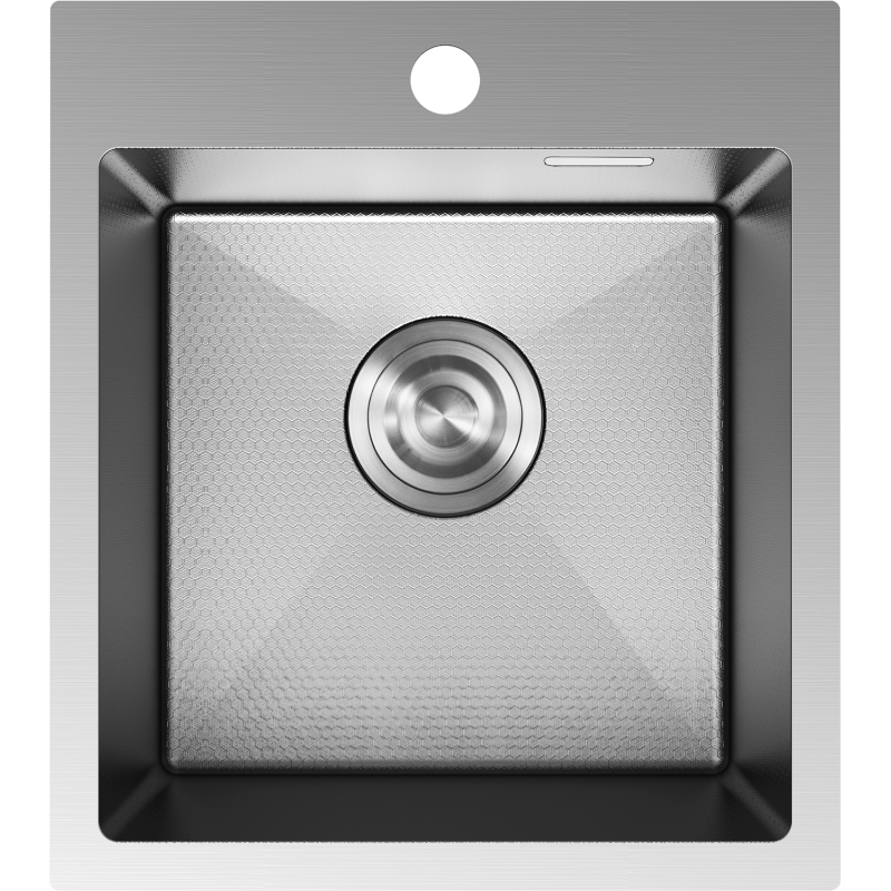 Mexen Solix stainless steel sink 1-bowl 400 x 450 mm, inox HC - 6401401000-01HC