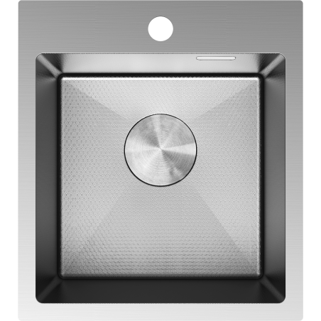 Mexen Solix stainless steel sink 1-bowl 400 x 450 mm, inox HC - 6401401000-01HC