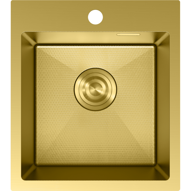 Mexen Solix stainless steel sink single-bowl 400 x 450 mm, gold HC - 6401401000-55HC