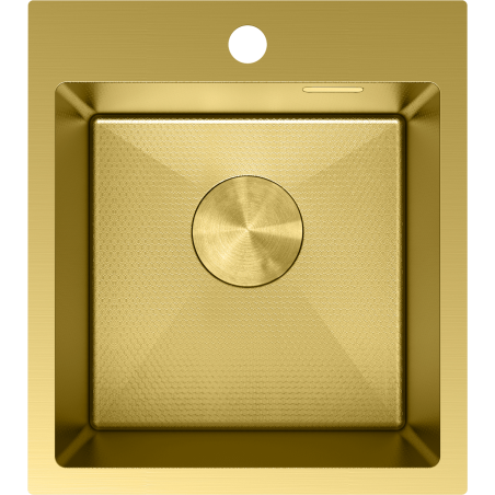 Mexen Solix stainless steel sink single-bowl 400 x 450 mm, gold HC - 6401401000-55HC