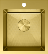 Mexen Solix stainless steel sink single-bowl 400 x 450 mm, gold HC - 6401401000-55HC