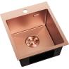 Mexen Solix stainless steel sink 1-bowl 400 x 450 mm, copper - 6401401000-65