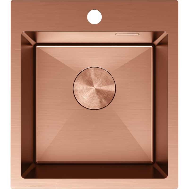 Mexen Solix stainless steel sink 1-bowl 400 x 450 mm, copper - 6401401000-65