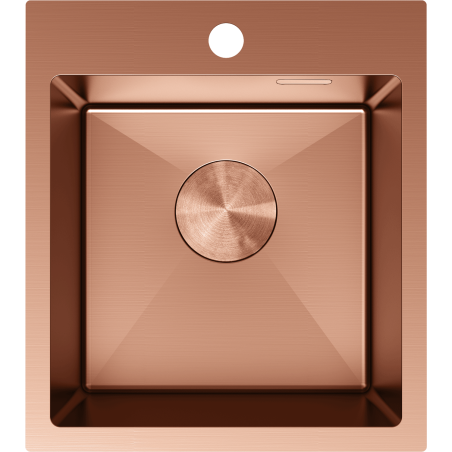 Mexen Solix stainless steel sink 1-bowl 400 x 450 mm, copper - 6401401000-65