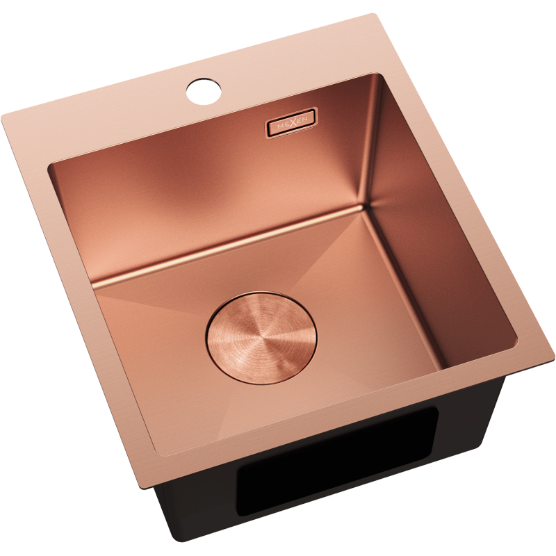 Mexen Solix steel sink 1-bowl 400 x 450 mm, copper - 6401401000-65