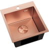Mexen Solix stainless steel sink 1-bowl 400 x 450 mm, copper - 6401401000-65