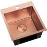 Mexen Solix steel sink 1-bowl 400 x 450 mm, copper - 6401401000-65