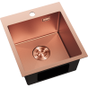 Mexen Solix steel sink 1-bowl 400 x 450 mm, copper HC - 6401401000-65HC