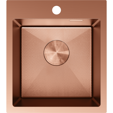 Mexen Solix stainless steel sink, 1-bowl, 400 x 450 mm, copper HC - 6401401000-65HC