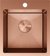 Mexen Solix stainless steel sink, 1-bowl, 400 x 450 mm, copper HC - 6401401000-65HC