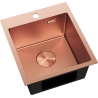 Mexen Solix steel sink 1-bowl 400 x 450 mm, copper HC - 6401401000-65HC