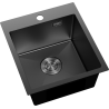Mexen Solix stainless steel sink, single-bowl 400 x 450 mm, black - 6401401000-70