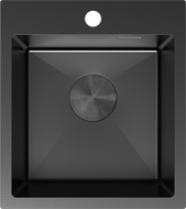 Mexen Solix 1-Bowl Stainless Steel Sink 400 x 450 mm, Black - 6401401000-70